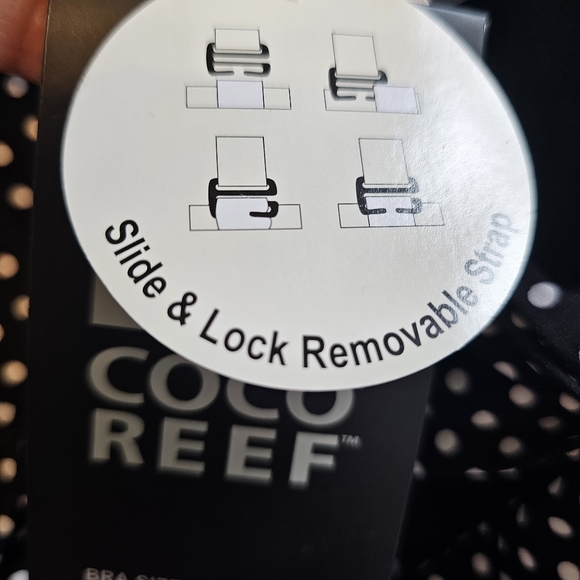 NWT Coco Reef 5-Way Bra-Sized Underwire Swim Dress - Polka Dot - 32/34C - Picture 9 of 16